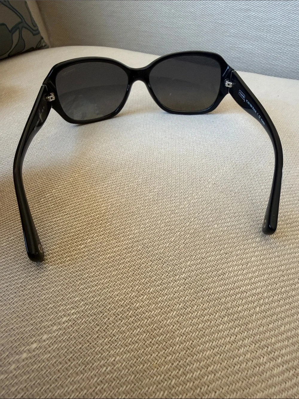 Coach Stacia black and bling sunglasses. With case.